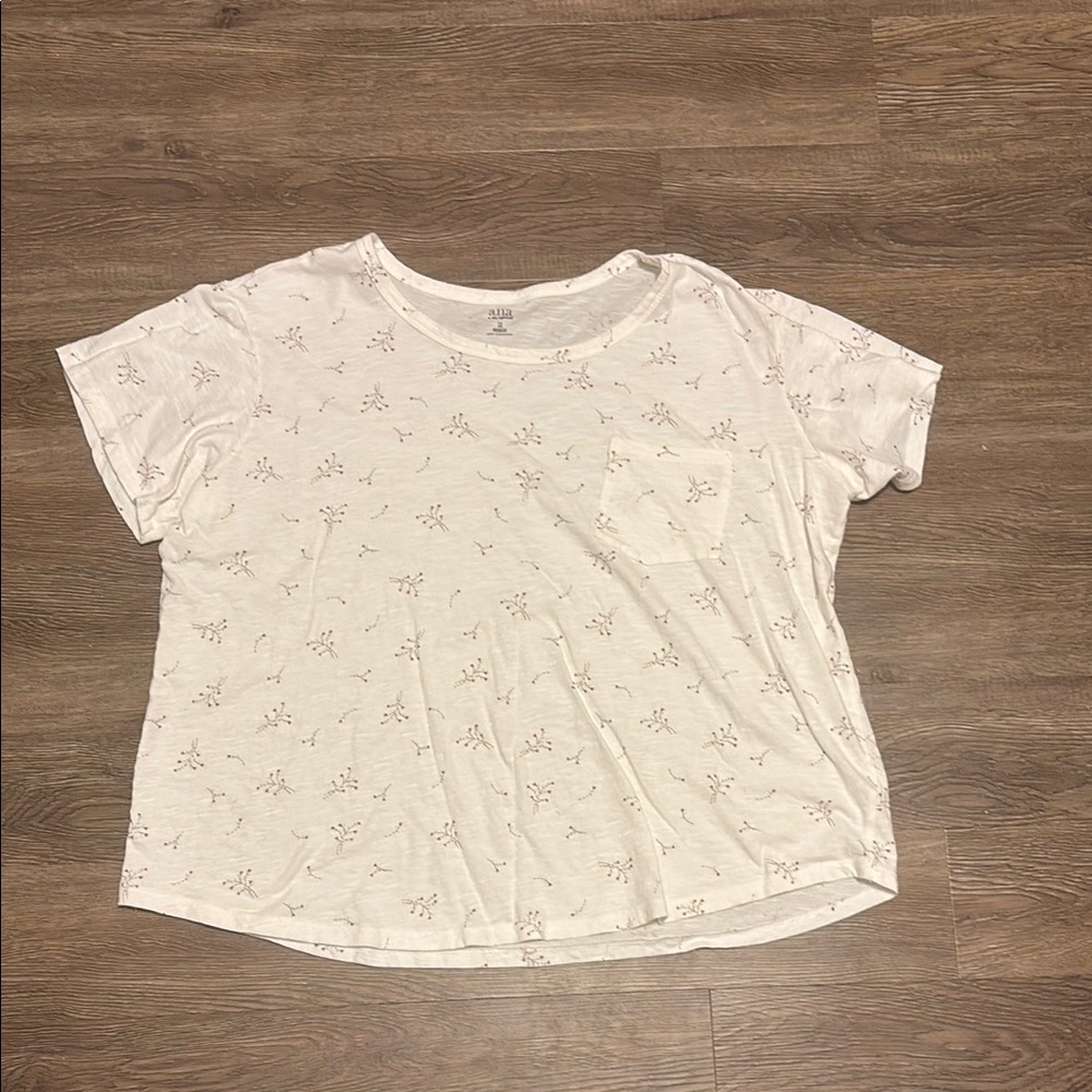 women’s flower print crewneck t shirt